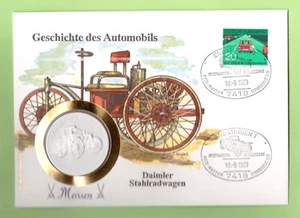 DAIMLER * GESCHICHTE DES AUTOMOBILS * MIT MEISSEN PORZELAN MEDAILLE DAIMLER - Bild 1 von 4