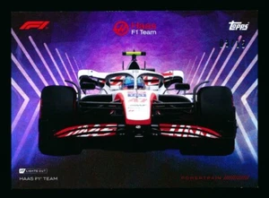 2023 TOPPS LIGHTS OUT F1 HAAS F1 TEAM POWERTRAIN PURPLE HOLOFOIL SSP #03/15! - Bild 1 von 2