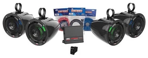 MTX UNI-2-ADDON UTV Amplifier+(4) 6.5" Roll Cage Speakers+Bluetooth Controller - Picture 1 of 12