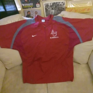 Alabama University Nike Short Sleeve Windshirt Baseball L Maroon Crimson Tide - Picture 1 of 12