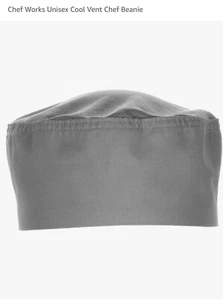Unisex Cool Vent Chef Beanie, One Size Fits Most - Picture 1 of 4