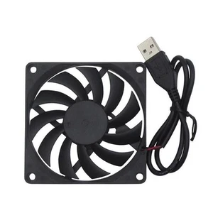 USB Mini Tragbarer Lüfter DC5V PC Desktop Computer Kühler Schwarz Neu - Bild 1 von 10
