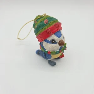 Hallmark Andenken Ornament 1989 Bluebird mit Mütze & Schal Vintage Urlaubsdeko - Bild 1 von 7