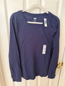 old navy t shirt herren xxl blau waffel langarm neu - Bild 1 von 2