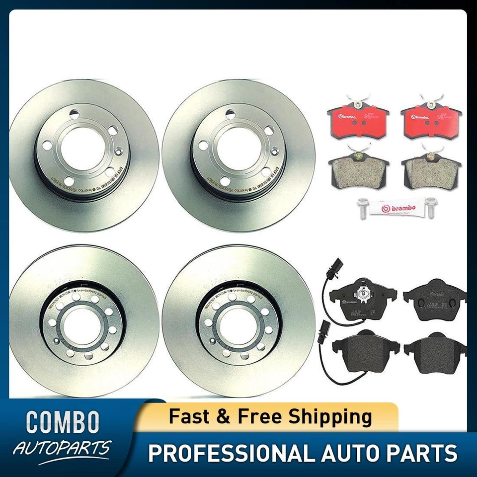 前后盘式制动垫套装盘式制动转子适合 2003 - 2004 年奥迪 A4 Quattro — 第 1/4 张图片