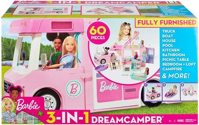 Barbie 3-in-1 DREAM CAMPER Vehicle With Pool & Accessories (GHL93) Gift Set NEW - Image 1 of 4