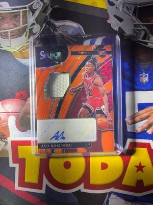 2021 Panini Select rookie Orange Pulsar patch auto /30 Ayo Dosunmu  - Image 1 of 2