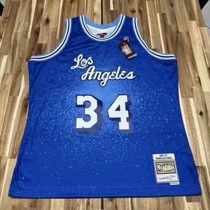 Shaquille O'neal Jersey Mens XL Blue Mitchell & Ness LA Lakers Gradient Shaq NWT - Picture 1 of 10