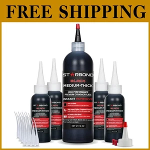 Black CA Super Glue Kit - 16oz Refill - Picture 1 of 8