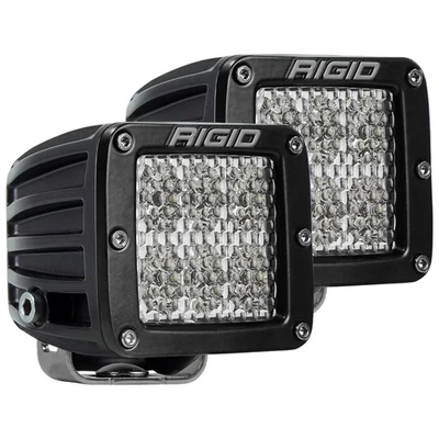 Rigid 502513 D-Series PRO Driving Diffused White Square LED Lights Pair Kit Set - Image 1 of 4