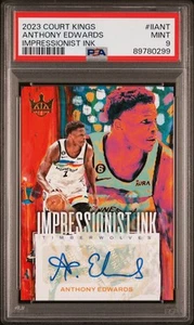 2023 Panini Court Kings inchiostro impressionista Anthony Edwards #IIANT PSA 9 - Foto 1 di 2