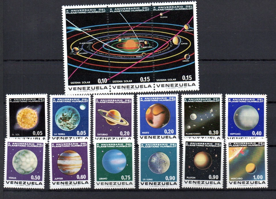Venezuela 1973 set Space/Humboldt-Planetarium stamps (Michel 1917/31) nice MNH - Image 1 of 1