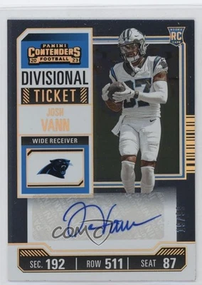 2023 Panini Contenders Divisional Ticket /99 Josh Vann #167 Rookie Auto RC - Image 1 of 2