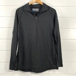 Maglione donna Eddie Bauer First Ascent misto lana merino 1/4 zip tg L nero - Foto 1 di 10