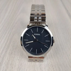Fossil Luther Dreizeigeruhr austauschbar BQ2466SET Chrom schwarzes Zifferblatt - Bild 1 von 7