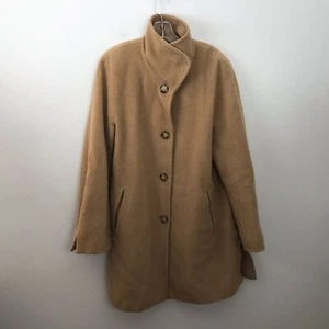 Talbots Camel Hair Car Coat Womens size 12 Tan - Picture 1 of 11