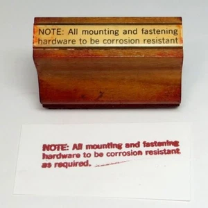 Vintage Rubber Ink 2 1/4" Büro Schreibtisch Holz Stempel Sammlerstück Kunsthandwerk - Bild 1 von 5