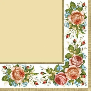 Paper Luncheon Decoupage Eco-Friendly Napkins Design Flower Rand 20 Pieces Pack - Picture 1 of 11