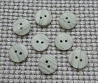 8 x Pale Grey 2 Hole Buttons 14mm Vintage Cardigan Shirt Crafts
