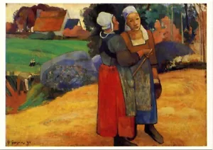 Paul Gauguin•Peasants Workers in the fields Breton 1894 Postcard - Picture 1 of 1