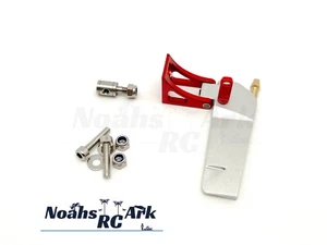 Pequeño timón de aluminio bote de radiocontrol rojo nitro eléctrico estabilizador hidráulico mono - Imagen 1 de 5