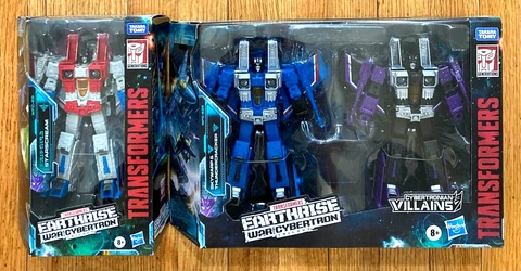 TRANSFORMERS War for Cybertron Earthrise Starscream Skywarp Thundercracker MISB Cover