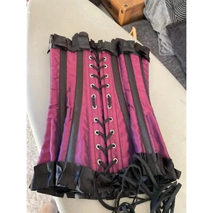 Womens Ladies Playgirl 20” Ribbon overbust corset New - Picture 1 of 11