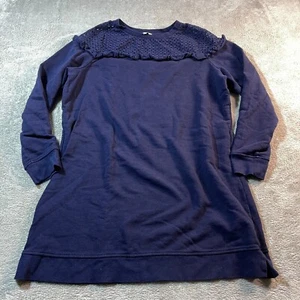 Blusa Top Crown & Ivy Mujer Azul Marino Ojales Abuela Cottagecore Granero Coqueta XL - Imagen 1 de 11