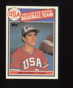 1985 TOPPS TIFFANY #394 BOB CAFFREY USA OLYMPIC TEAM