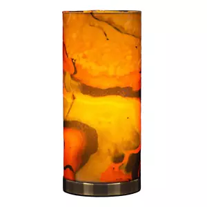Table Lamp Fabric Freestanding Electric Light Palette Orange Abstract Light Glow - Picture 1 of 5