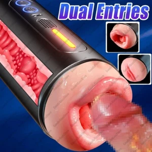 Automatic Vibrate Male Mastubator Blowjob Pocket Pussy Handsfree-Machine Sex Toy - Picture 1 of 9