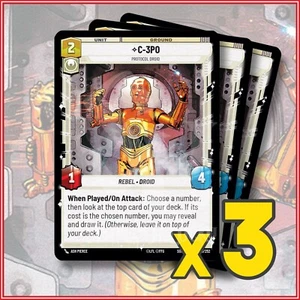 Star Wars Unlimited TCG: C-3PO Protocol Droid 238/252 x3 Special SOR - Bild 1 von 2