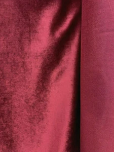 TELA DE TERCIOPELO PARA CORTINAS DE CORTINAS DE COLOR ROJO PROFUNDO (56 pulgadas) Se vende por yarda - Imagen 1 de 3
