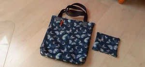 Tasche Softshell, wasserabweisend, Schmetterlinge, 35 x34 cm, Reißverschluss - Bild 1 von 2