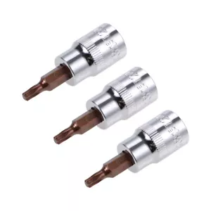 3Pcs 3/8-Inch Drive Torx T20 Bit Socket S2 Steel 48mm Length - Picture 1 of 3