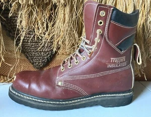 Botas de trabajo Trapper aisladas para hombre marrones con cordones talla 9 - Imagen 1 de 8