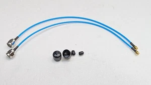 2 RG402 .141 BLUE FLEXIBLE Antenna CABLE N TYPE Male SMA RP MALE WiFi Testing - Picture 1 of 8