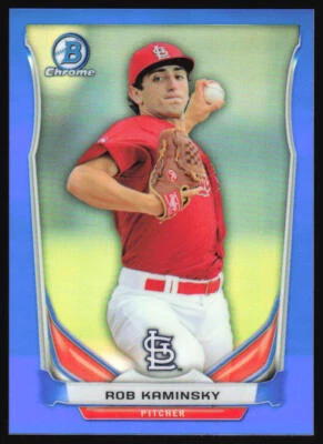 2014 Bowman Chrome Draft Rob Kaminsky #CTP-52 Blue Refractor #'d /399 Cardinals - Image 1 of 2