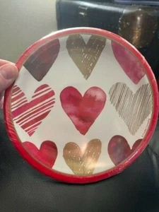 Creative Converting Valentines Watercolor Hearts Snack Plates 8ct New!!! - Picture 1 of 2