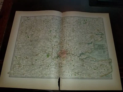 1897 The Century Atlas Original Map ~~ VICINITY OF LONDON ~~ - Image 1 of 3