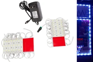 LEDupdates 60ft Storefront LED LIGHT Blue 5050 + UL Listed 120W Power Supply - Picture 1 of 7