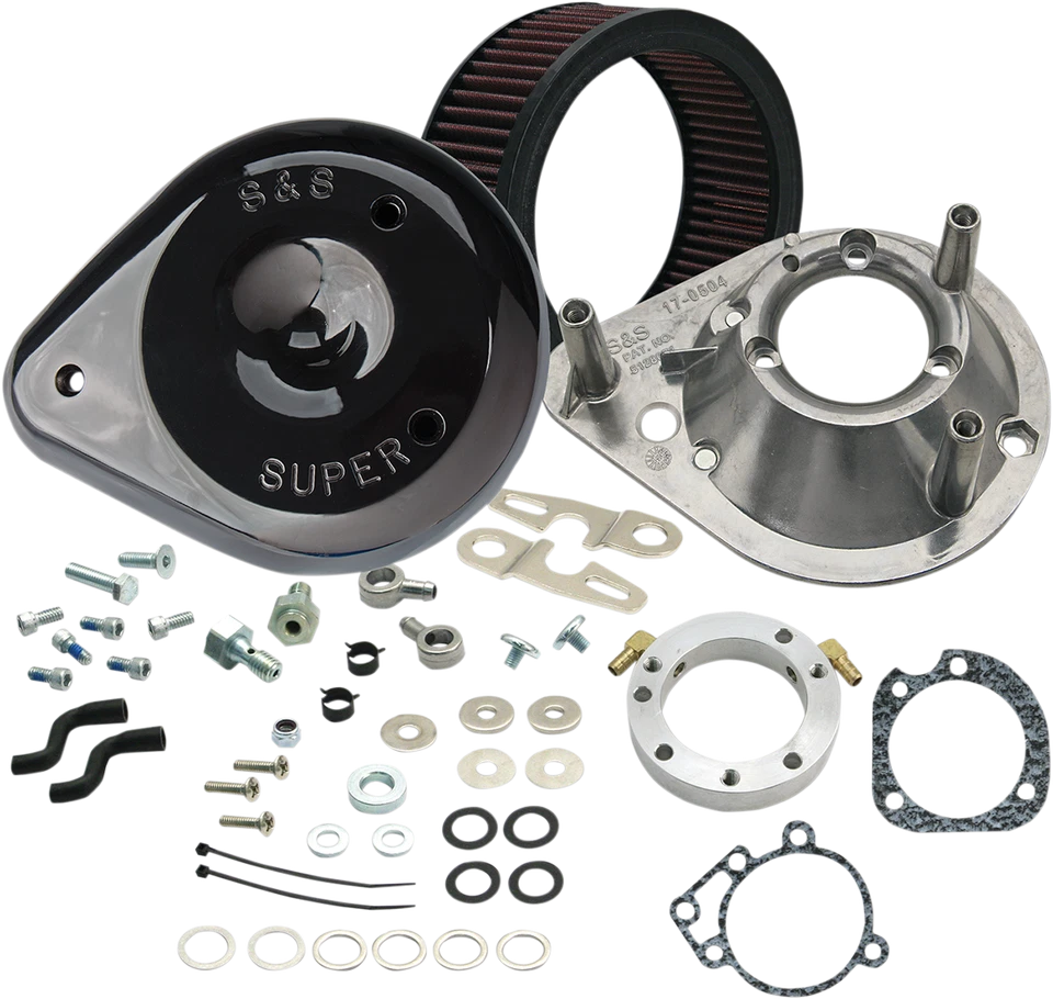 Kit de purificador de aire de ciclo S & S Harley XL 91-06 Sportster CV carb negro 170-0182A Foto 1 de 1