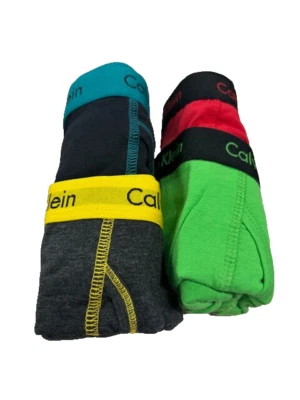 CALVIN KLEIN BOYS COTTON STRETCH 4PC BOXER BRIEFS UNDERWEAR (MULTI COLORS,L)NWOT - Image 1 of 2