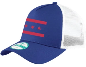 Cappellino camionista snapback bandiera Chicago nuova era 9FORTY personalizzato ricamato - Foto 1 di 4