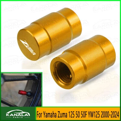 For Yamaha Zuma 125 50 50F YW125 2000-2024 Motorcycle Tire Valve Aluminum Covers - Image 1 of 4