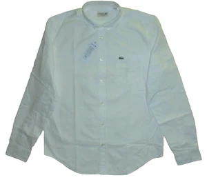 Lacoste Hemd Original Gr. Dt. 50-52 L/ M Italy KW 39/40 Weiß BW Krokodil Grün - Bild 1 von 10