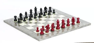 Juego moderno de tableros de ajedrez Staunton Chessmen superior con incrustaciones hecho a mano - Imagen 1 de 2