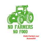 NO FARMERS NO FOOD Trecker Traktor Bauer Landwirt DEMO 15 cm Aufkleber