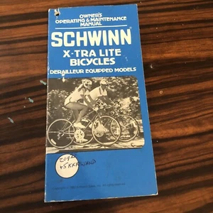 Schwinn X-TRA Lite Bicycle Bike Manual 1982 - Picture 1 of 6
