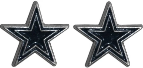 Dallas Cowboys Football Team Logo NFL Silver Stud Earrings Set Cover
